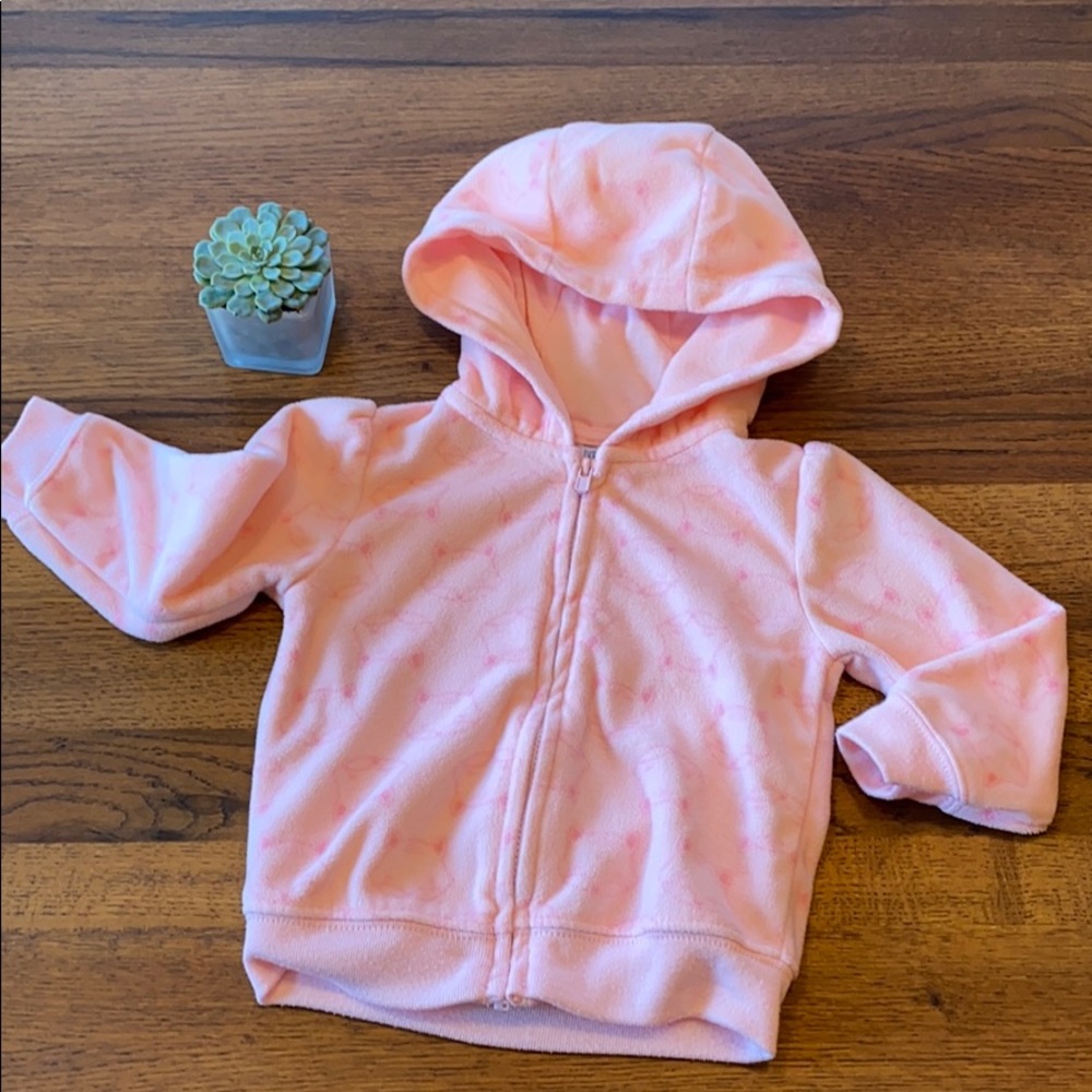 Carter’s lightweight fleece hoodie. Fox print